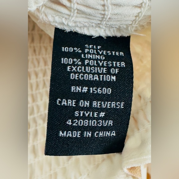 Violets & Roses - Smocked V- Neck Wrap Semi Sheer Ling Sleeve Blouse X… - Picture 10 of 10